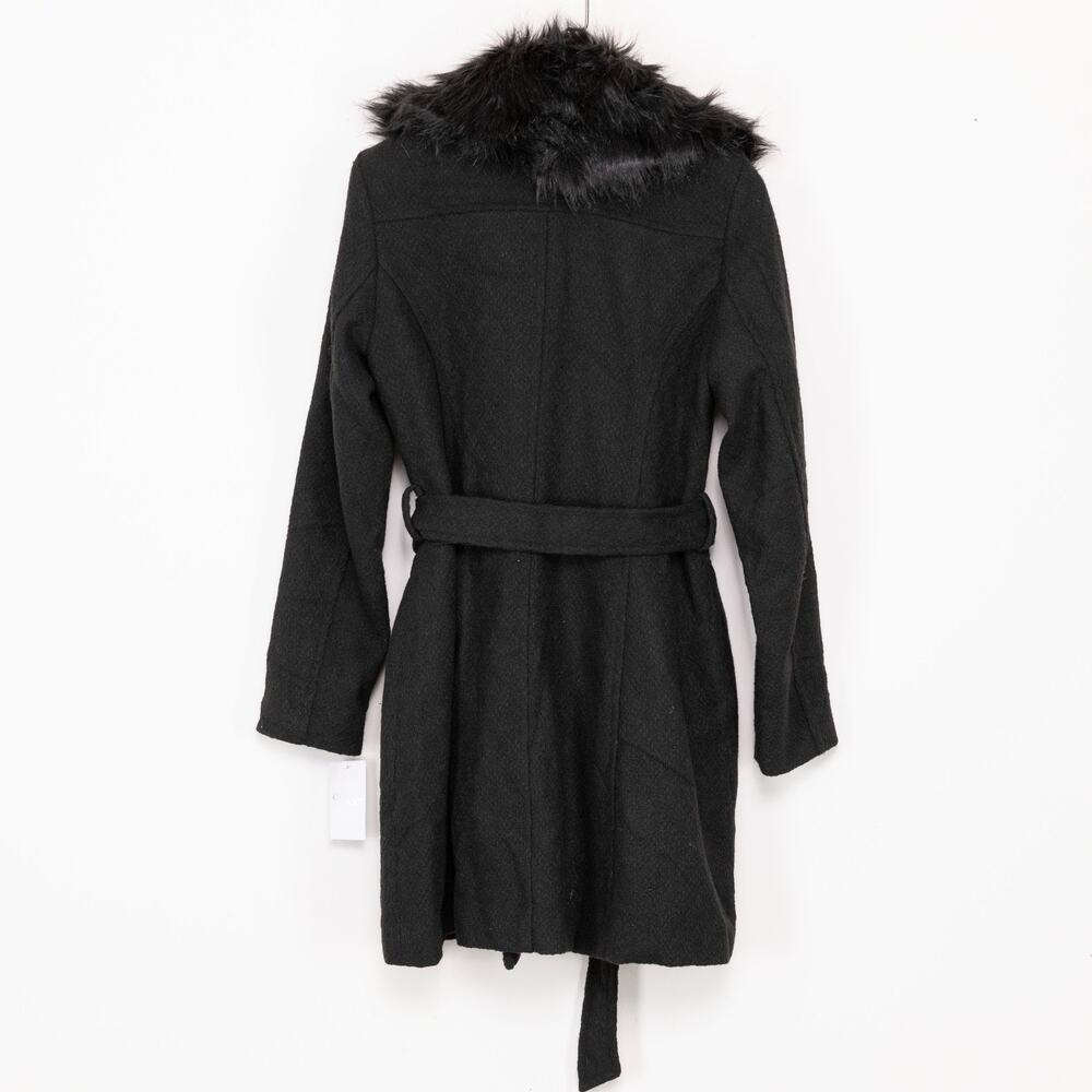 Jessica Simpson Women Double Breasted Fashion Coat Wool Black Size XL - Picture 4 of 9